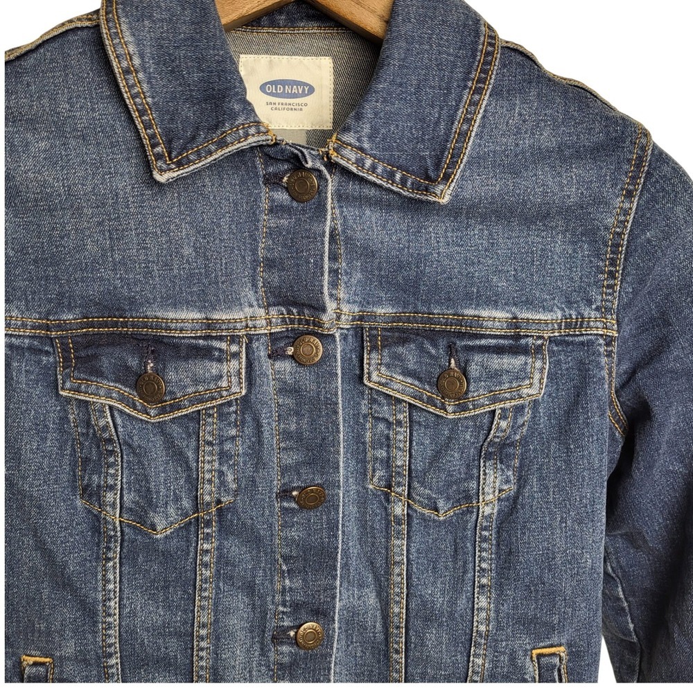 Old Navy Womens Medium Denim Jacket‎ Classic Jean Jacket Blue Casual